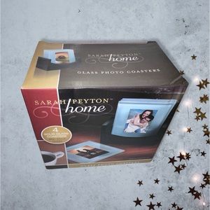 Glass photo Coasters by Sarah Peyton NIB